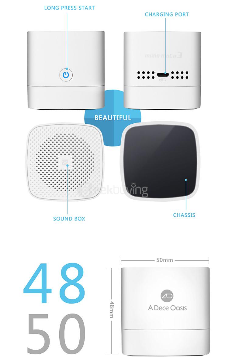 ADO Mate 3 Pocket NFC Wireless Bluetooth Speaker for iPhone 6 Plus Samsung S6 Edge S6 HTC ONE M9 HUAWEI P8 / iPhone 6S Plus