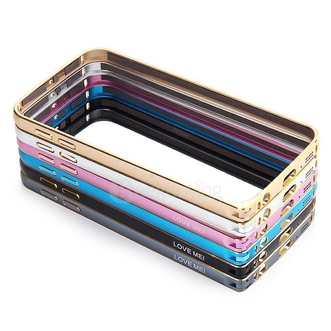 Lovemei Lightweight Aluminum Metal Bumper Protective Frame for Samsung Galaxy S6 - Black