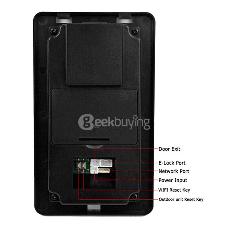 ENNIO SYWIFI002IDS WIFI Wireless Video Door Phone System with Card Unlock Function & Remote Wireless Control(US Plug) - Black