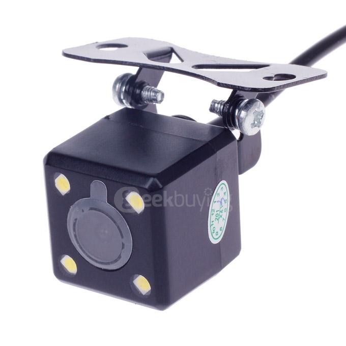 XY-1668 Universal IP66 Waterproof CCD Car Rearview Camera - Black