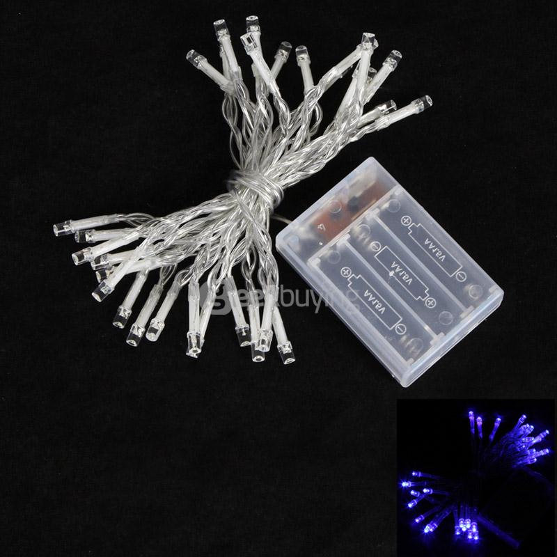 20 LED String Lights LED Strips Battery Operated Lamp For Bedroom Decoration Wedding Christmas Party - Blue