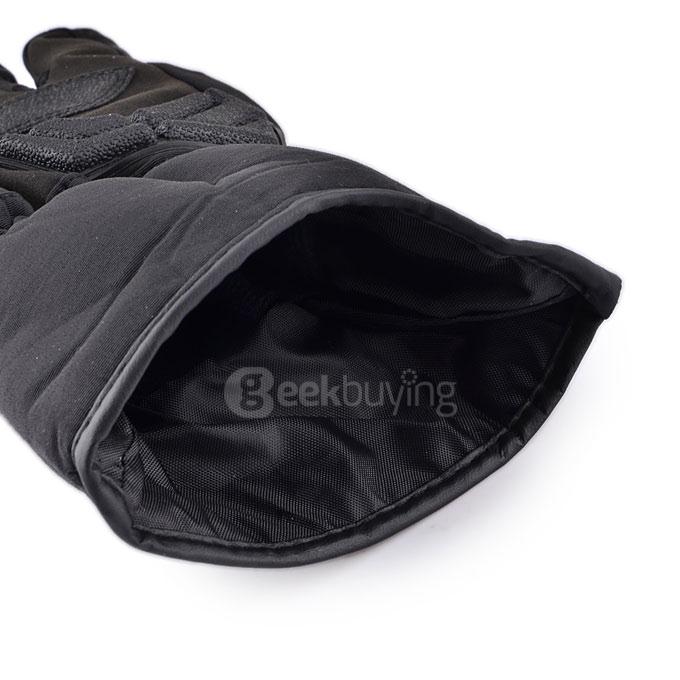 MADBIKE MD015# Stylish Waterproof Warm Full Fingers Motorcycle Racing Gloves - Black (Size-L)