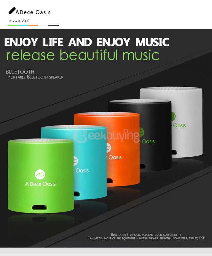 ADO Mate 5 Hansfree Bluetooth Wireless Stereo Speaker BT3.0 With Self-Timer/Tracker For iOS Android - White