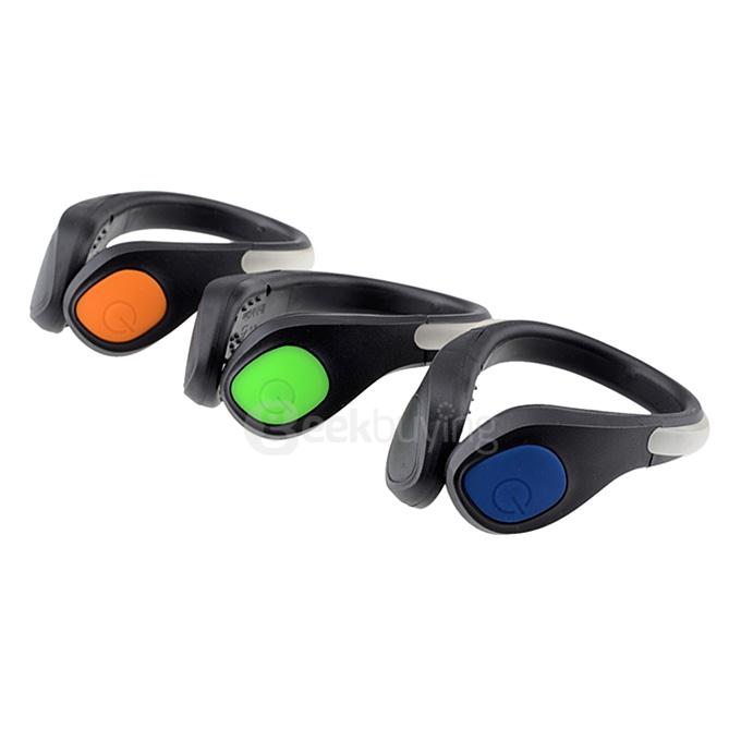 Outdoor Portable Shoes Light Safe LED Wrist Light Lamp Clip - Black + Green