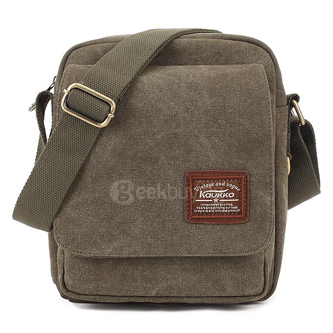 Kaukko YP197 Casual Men Crossbody Bag Vintage Single Shoulder Bag - Army Green