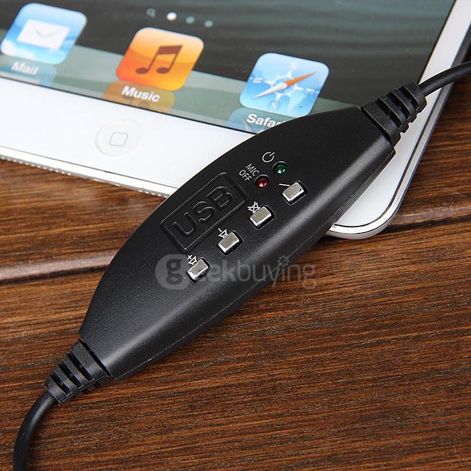 Ovleng Q5 Fashion Stereo Game Headphone Super Bass USB Headset With Rotary Mic For PC Laptop - Black