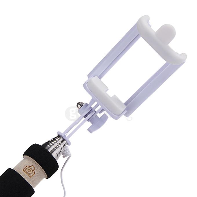 Super Mini Handy Selfie Stick Universal Handheld Monopod Self Timer Selfie Pole for IOS Android - Black
