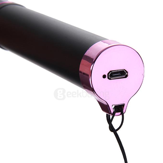 Extendable Mini Wireless Selfie Stick Rechargeable Handheld Bluetooth Monopod For iPhone Samsung HTC SONY - Purple