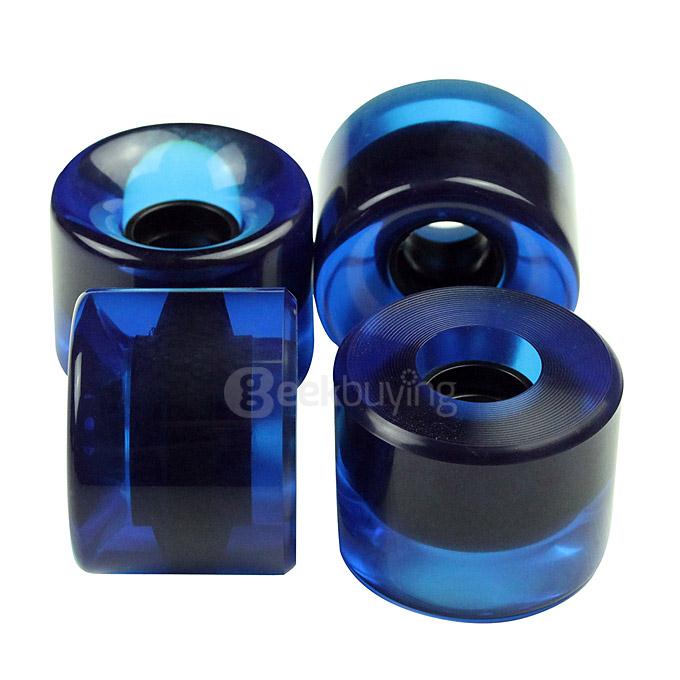 EC-W6045 95A High Strength PU Longboard Skateboard Wheels 60mm*45mm - Blue + Transparent (4 PCS)