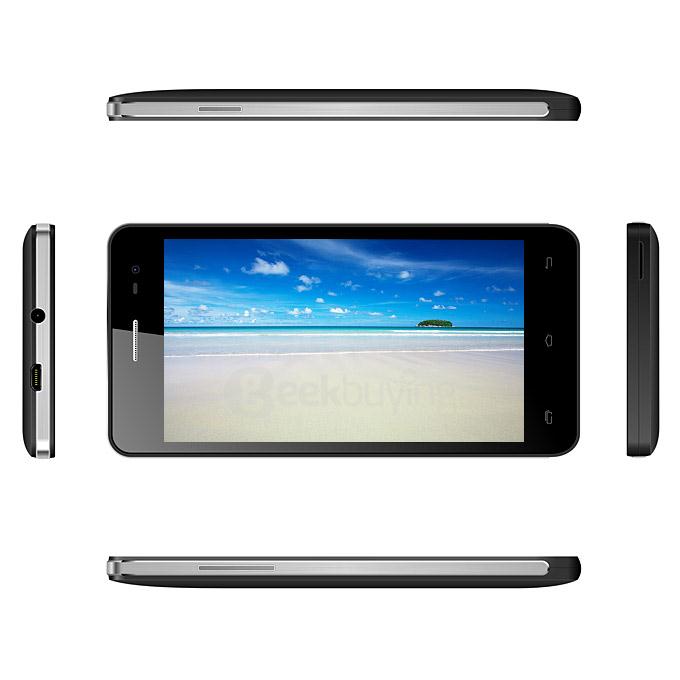 Leagoo Lead 6 Android 4.4 MTK6572 Dual Core 1.0GHz 4.5inch Smartphone 512MB 4GB 5.0MP 3G GPS Smart Wake - Black