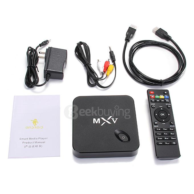 MXV Android 4.4 Jelly Bean TV BOX Amlogic S805 1.5GHz Quad Core 1G/8G 802.11b/g/n Bluetooth 1080P