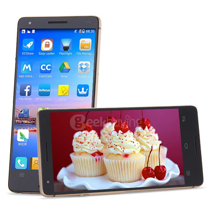 InFocus M810 4G LTE 5.5inch SHARP FHD Android 4.4 2GB RAM 16GB ROM Smartphone Snapdragon 801 2.5GHz LED Light E-compass Miracast- Black
