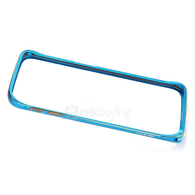 Lovemei Lightweight Aluminum Metal Bumper Protective Frame for Samsung Galaxy S6 Edge - Blue