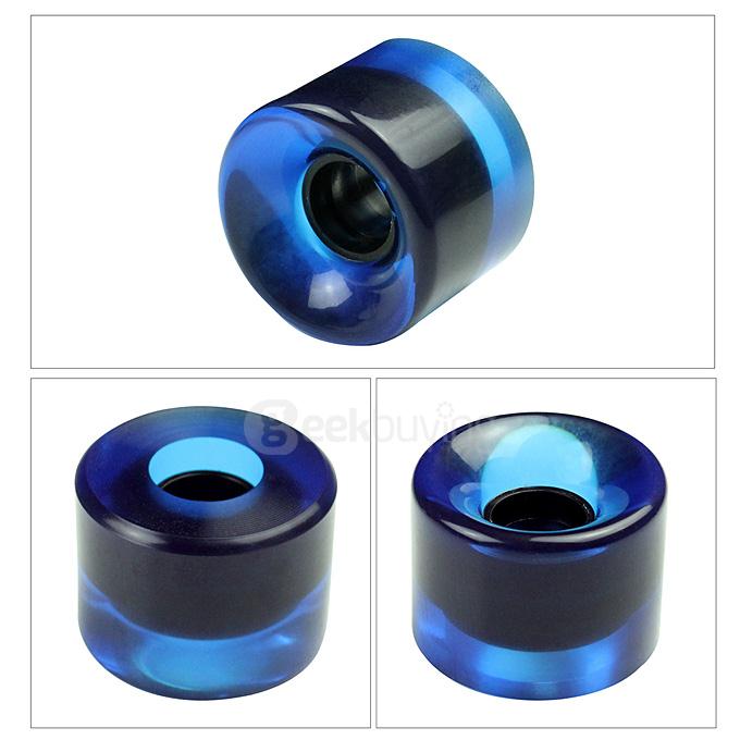 EC-W6045 95A High Strength PU Longboard Skateboard Wheels 60mm*45mm - Blue + Transparent (4 PCS)