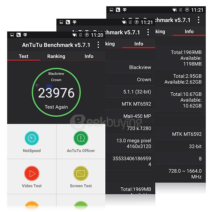 Blackview Crown 5.0Inch Android 5.1.1 1GB+8GB Smartphone MT6592W Octa Core 1.7GHz 13.0MP 3G/GPS IPS HD - White