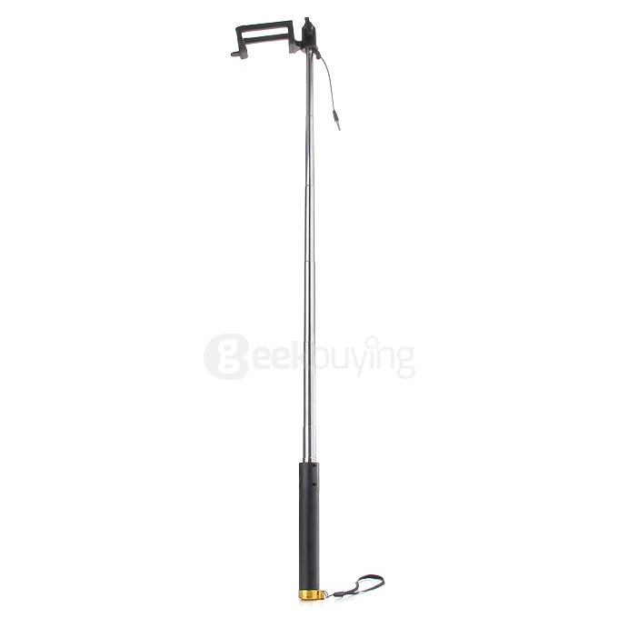 Luxury Wired Self Portrait Selfie Stick Handheld Monopod Extendable Stick For iPhone Samsung HTC Smartphones - Gold