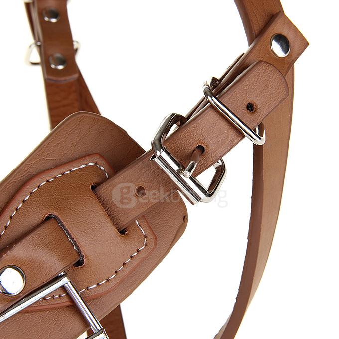 High Quality Steel Leather Dog Muzzle Cage for German Shepherd Dog - Silver + Brown