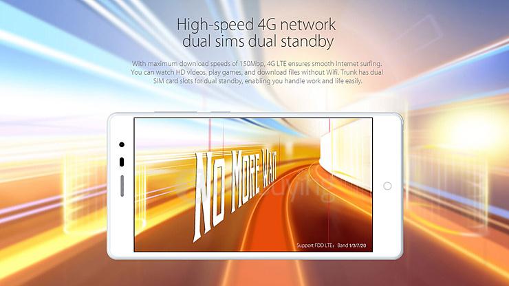 Elephone Trunk 5.0inch HD Screen 4G LTE 2GB RAM 16GB ROM Smartphone Snapdragon MSM8916 Quad Core 1.2GHz - Pink