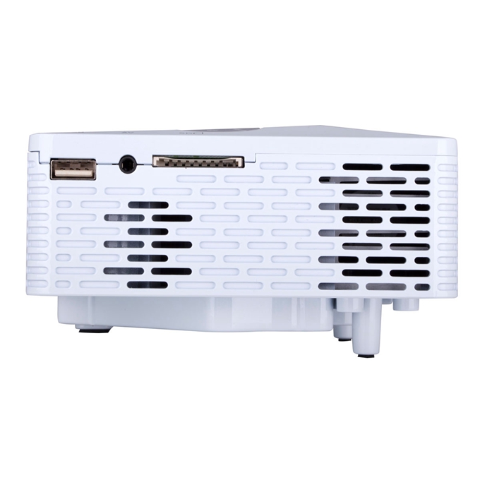 UHAPPY U18 Mini LED Multimedia Projector Portable Projector 320x240 60Lux AV/VGA/USB/SD/HDMI Input For iPhone/iPad - White