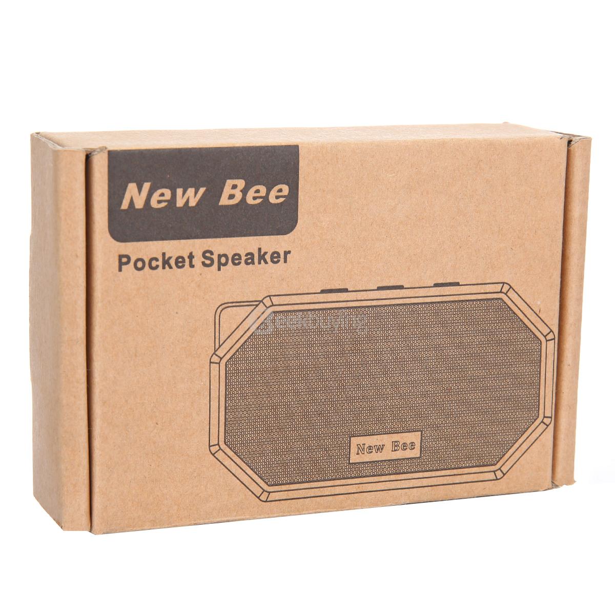 New Bee Portable Pocket Speaker Waterproof Shockproof Wireless BT4.0 Music Player With Mic For iPhone Samsung LG HTC