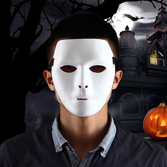 Scary Saw Billy PVC Mask for Halloween Masquerade Parties - White