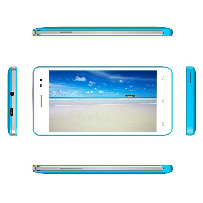 Leagoo Lead 6 Android 4.4 MTK6572 Dual Core 1.0GHz 4.5inch Smartphone 512MB 4GB 5.0MP 3G GPS Smart Wake - Blue