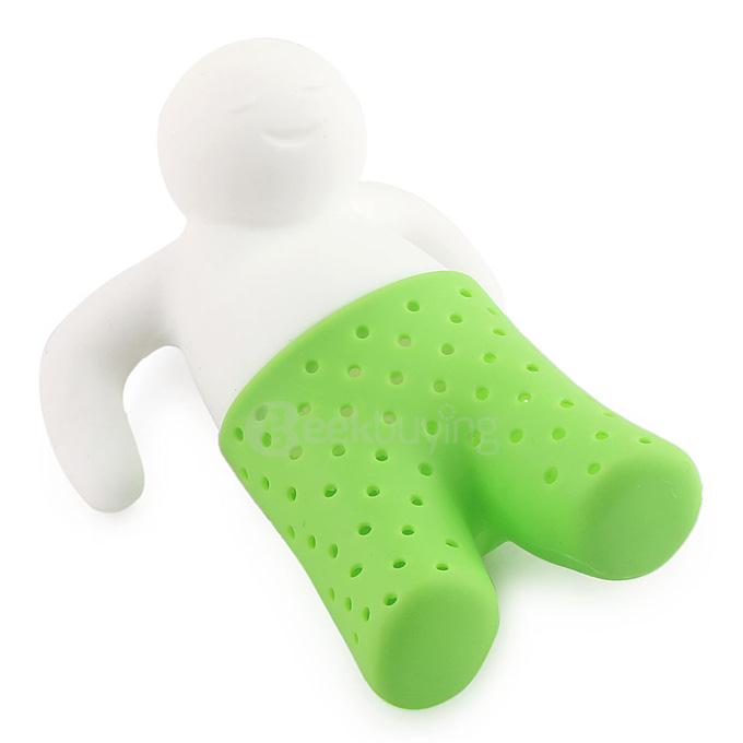 Portable Creative Silicon Mr Tea Infuser Tea Bag Holder 5Pcs - Mixed Color