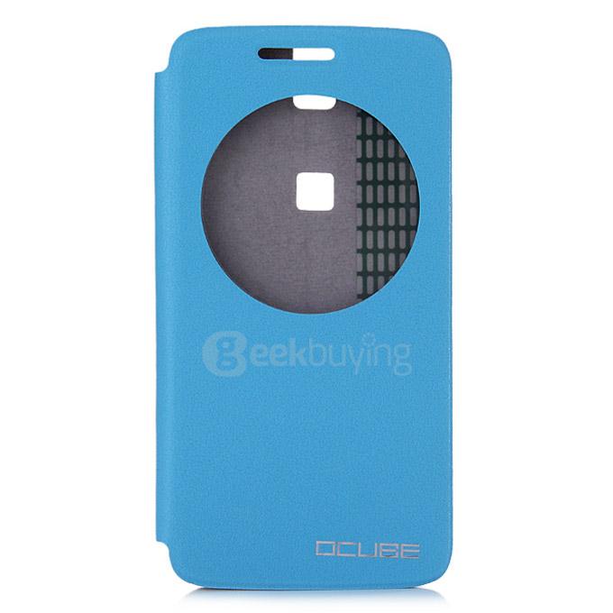 Protective Hard Cover Flip Stand Leather Case for Elephone P8000 Smartphone - Blue