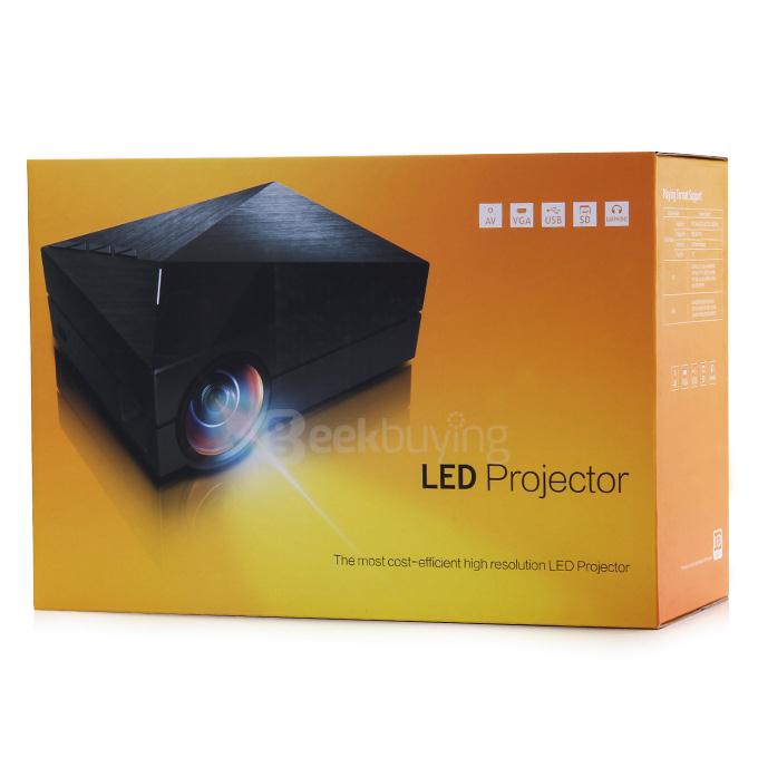 GM60 LED FHD Projector 1000LM 1080P Multimedia Player USB SD VGA HDMI AV for Home Office Outdoor