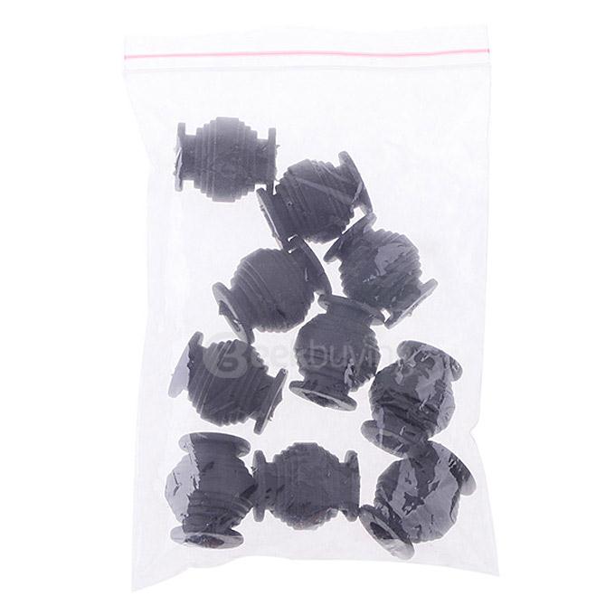 Elastic Dual Head Anti-vibration Rubber Ball Shock Absorber for FPV Gimbal PTZ 10Pcs - Black