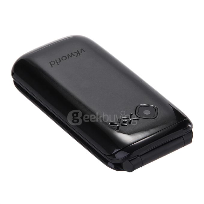 VKworld Diamond Z2 2.4inch TFT Color Display Screen Flip Rotation Cellphone Elder People Mobile Phone - Black