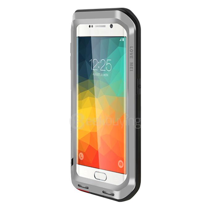 LOVE MEI Powerful Dirt/Shockproof Protective Case for Samsung GALAXY S6 Edge Plus - Black