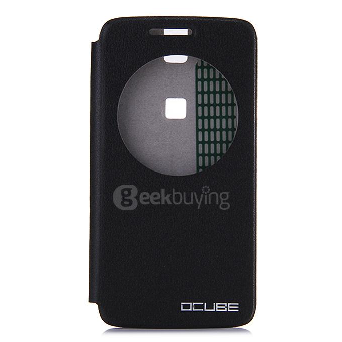 Protective Hard Cover Flip Stand Leather Case for Elephone P8000 Smartphone - Black