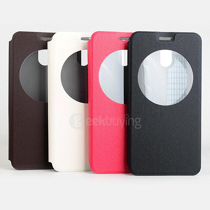 Protective Hard Cover Flip Stand Leather Case for Elephone P7000 Smartphone - Rose