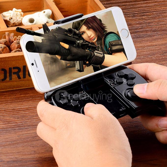 Universal Wireless Bluetooth Gamepad Controller Joystick for iOS Android Cellphone & Tablet - Black