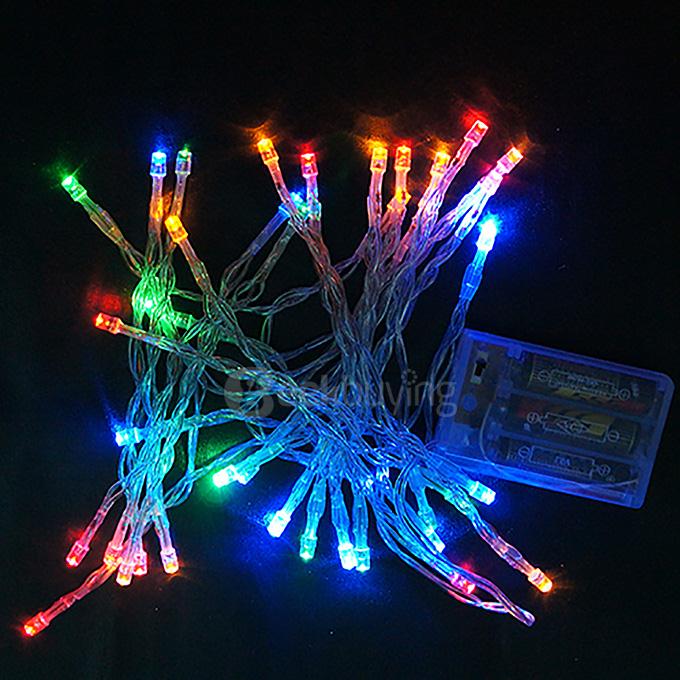 30 LED String Lights LED Strips Battery Operated Lamp For Bedroom Decoration Wedding Christmas Party - Rainbow