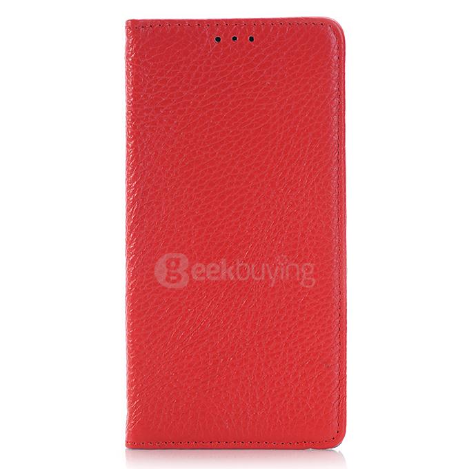 Litchi Texture Leather Case With Holder/Card Slots/Wallet For Samsung Galaxy Note 5 - Red