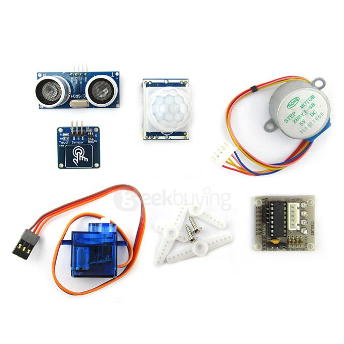 MEGA2560 BreadBoard Advance Kit With Sensors / Servo Motor / LCD Display / Tutorial for Arduino