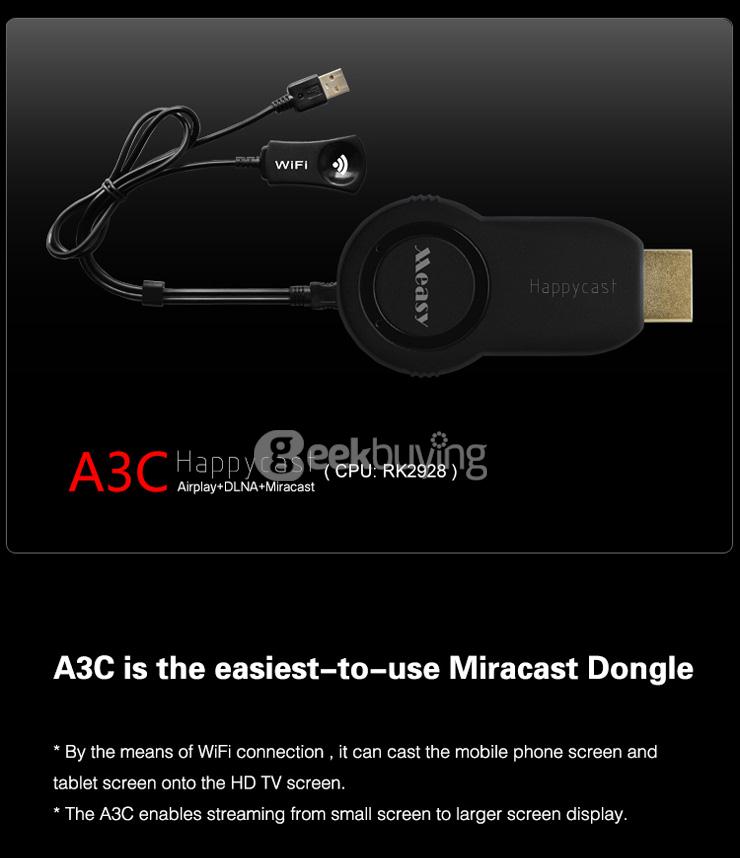Measy A3C RK2928 WIFI Dongle DLNA Miracast Airplay