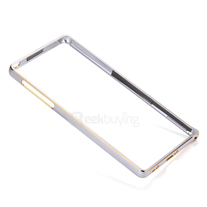 Lovemei Lightweight Aluminum Metal Bumper Case Protective Frame for Sony Xperia Z4 - Silver