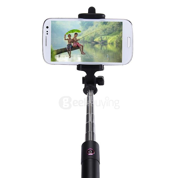 Extendable Mini Wireless Selfie Stick Rechargeable Handheld Bluetooth Monopod For iPhone Samsung HTC SONY - Purple