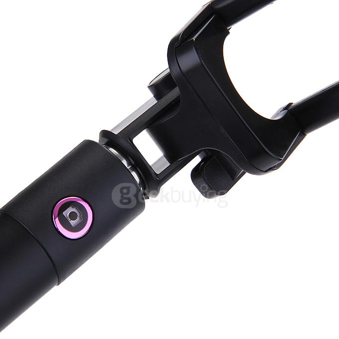 Extendable Mini Wireless Selfie Stick Rechargeable Handheld Bluetooth Monopod For iPhone Samsung HTC SONY - Purple