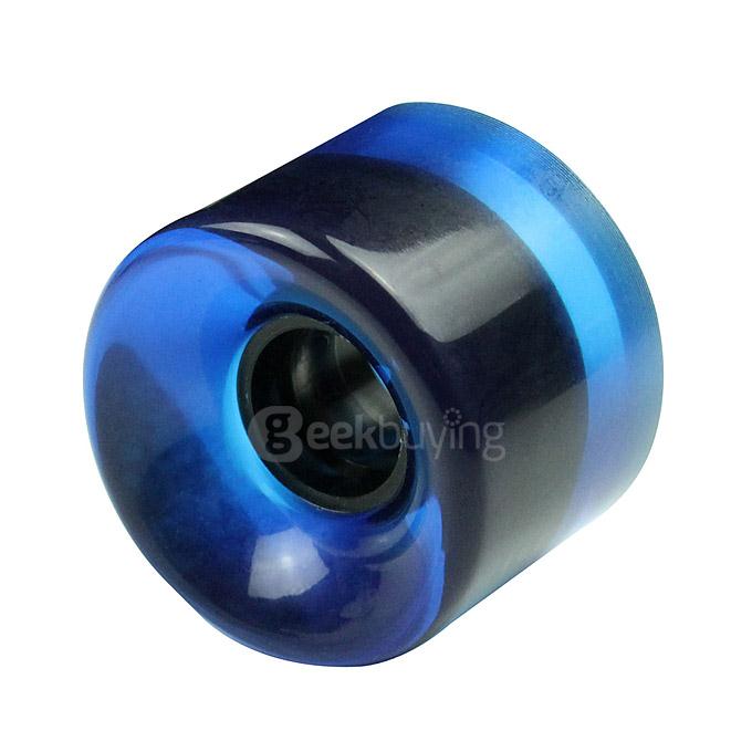 EC-W6045 95A High Strength PU Longboard Skateboard Wheels 60mm*45mm - Blue + Transparent (4 PCS)