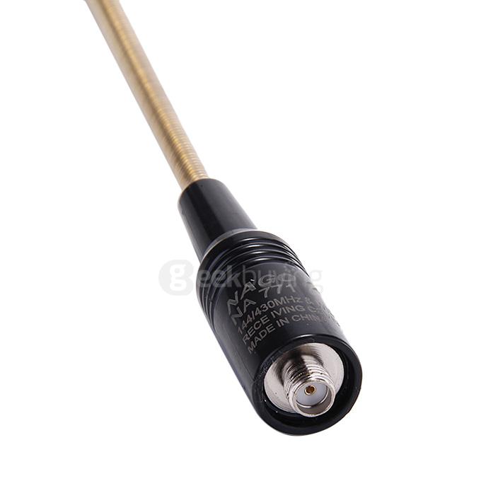NAGOYA NA-771 Handheld Dual Wide Band Radio Antenna VHF/UHF144/430MHz SMA-F Walkie Talkie Antenna - Golden
