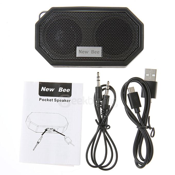 New Bee Portable Pocket Speaker Waterproof Shockproof Wireless BT4.0 With Mic For iPhone Samsung LG HTC