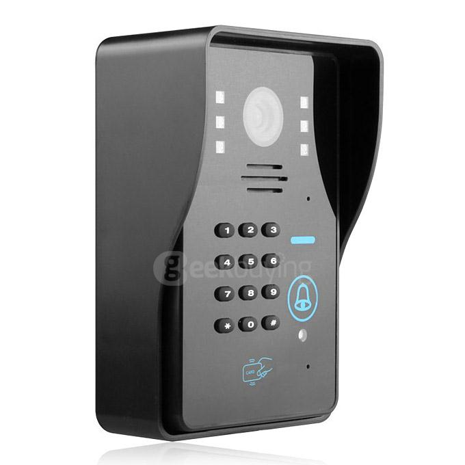 ENNIO SYWIFI002IDSW WIFI Wireless Video Door Phone System with Home Alarm System Card Unlock Function & Remote Wireless Control(US Plug) - Black