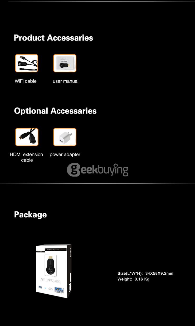 Measy A3C II AM8252 WIFI Dongle DLNA Airplay Miracast
