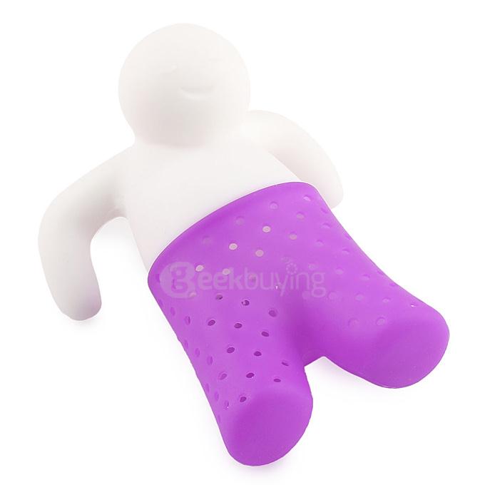Portable Creative Silicon Mr Tea Infuser Tea Bag Holder 5Pcs - Mixed Color
