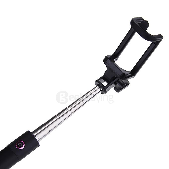 Extendable Mini Wireless Selfie Stick Rechargeable Handheld Bluetooth Monopod For iPhone Samsung HTC SONY - Purple
