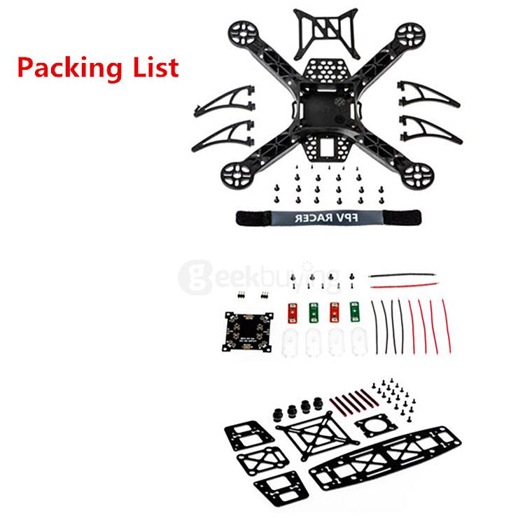 KK260 QAV FPV Frame Kit w/ Expand Board + LED Modules & 5V 2A BEC